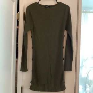Lulu’s Olive Green long sleeve Sweater Dress